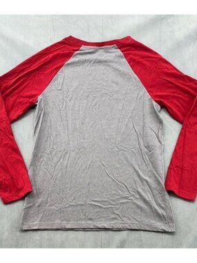 Harry Potter Juniors Teen XL Gryffindor Lion Raglan 3/4 Sleeve Shirt Gray Red